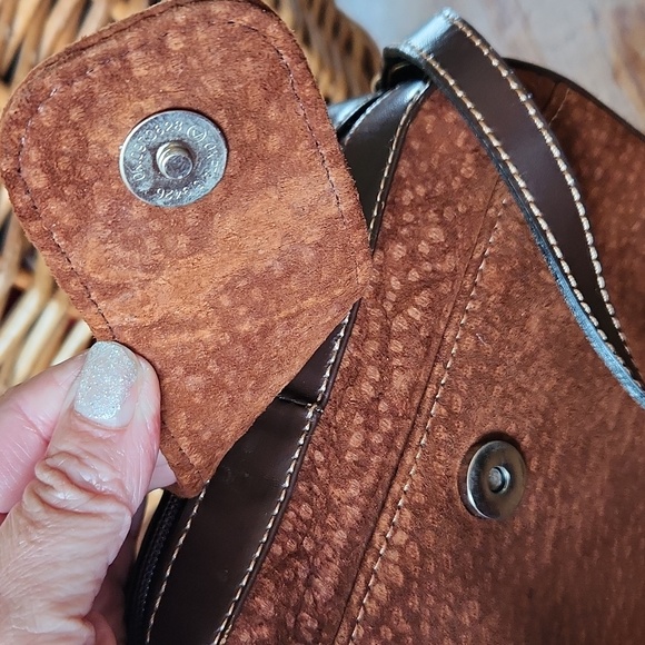 Vintage Zafiro Argentinean Leather Crossbody Purse Brown - Picture 6 of 12